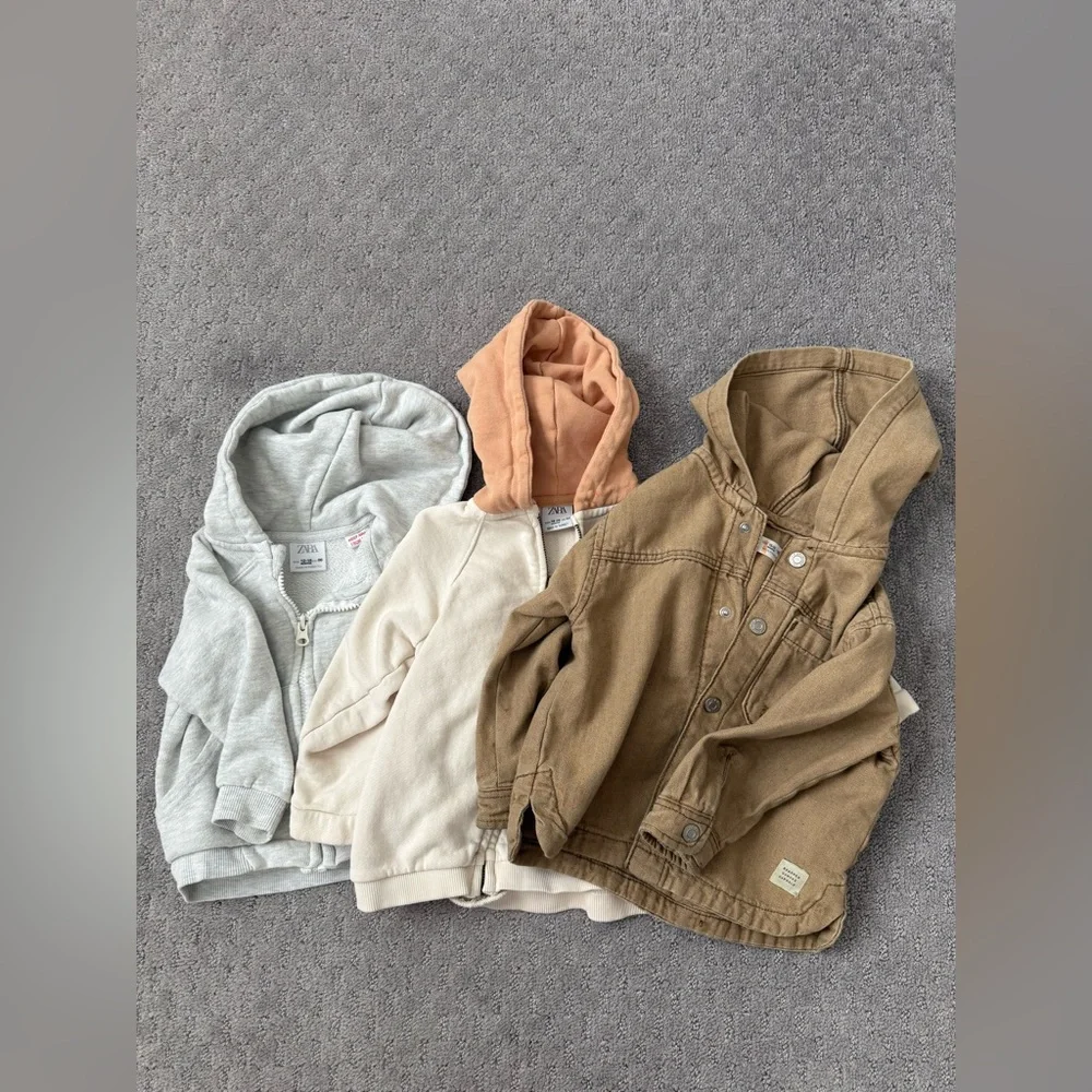 Boys Zara Hoodie/Jacket Bundle (Set of 3) - Picture 1 of 12